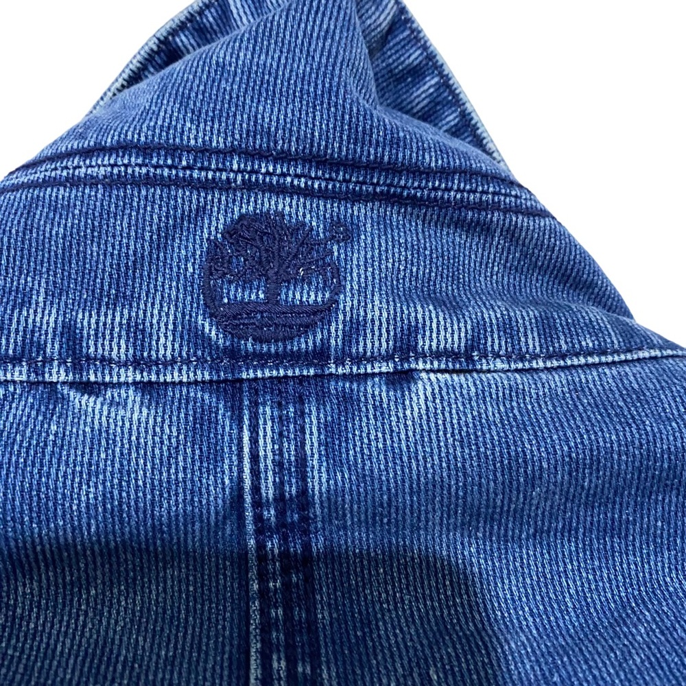 Timberland Chore Jacket Coat Denim M L XL XXL Chest 54” Blue Utility Oversized - Picture 14 of 16